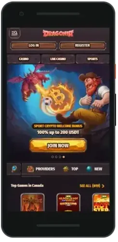 Application Dragonia sur smartphone