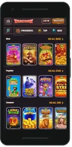 Inscription sur Dragonia depuis un mobile